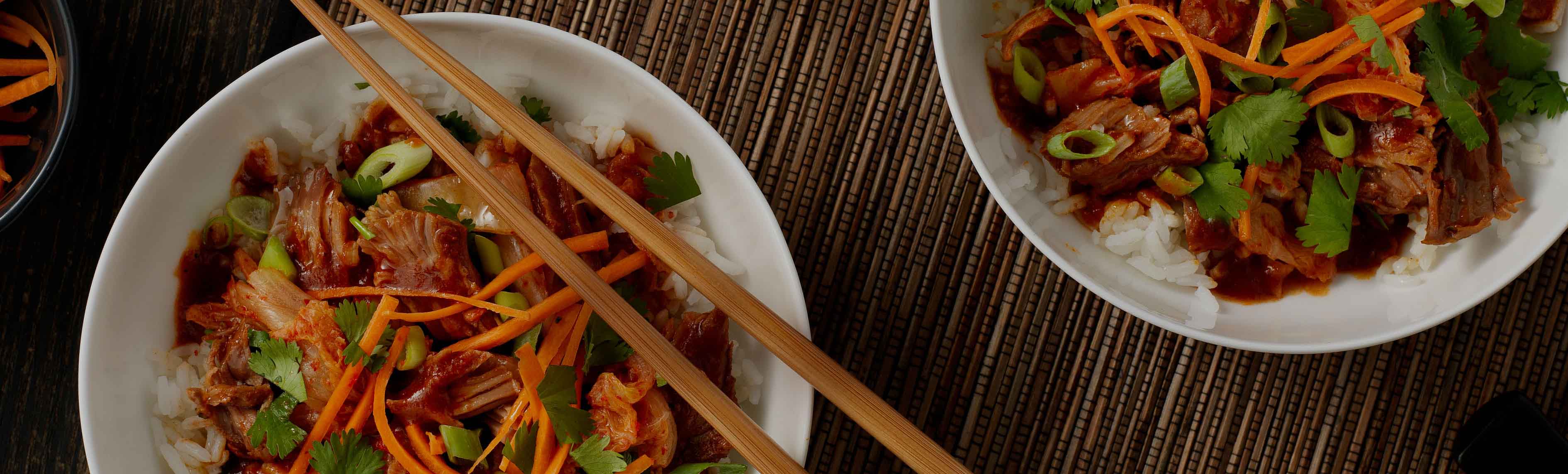 Slow Cooker Korean BBQ Pork Bowl
