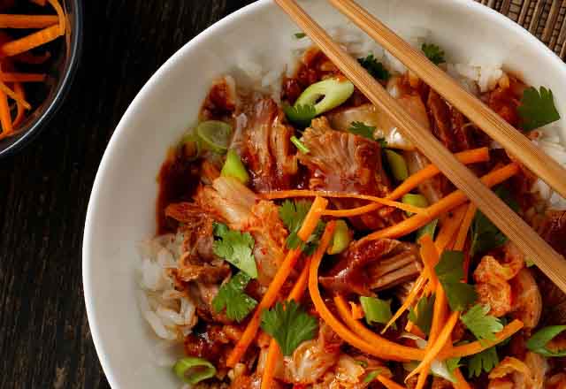 Slow Cooker Korean BBQ Pork Bowl
