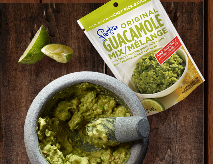 Frontera's Original Guacamole Mix in a mash bowl