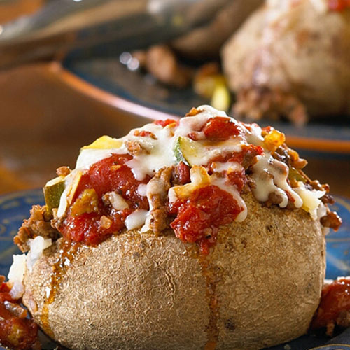 Italian Beef Stuffed Potatoes