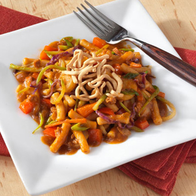 Chow Mein-aroni au bœuf