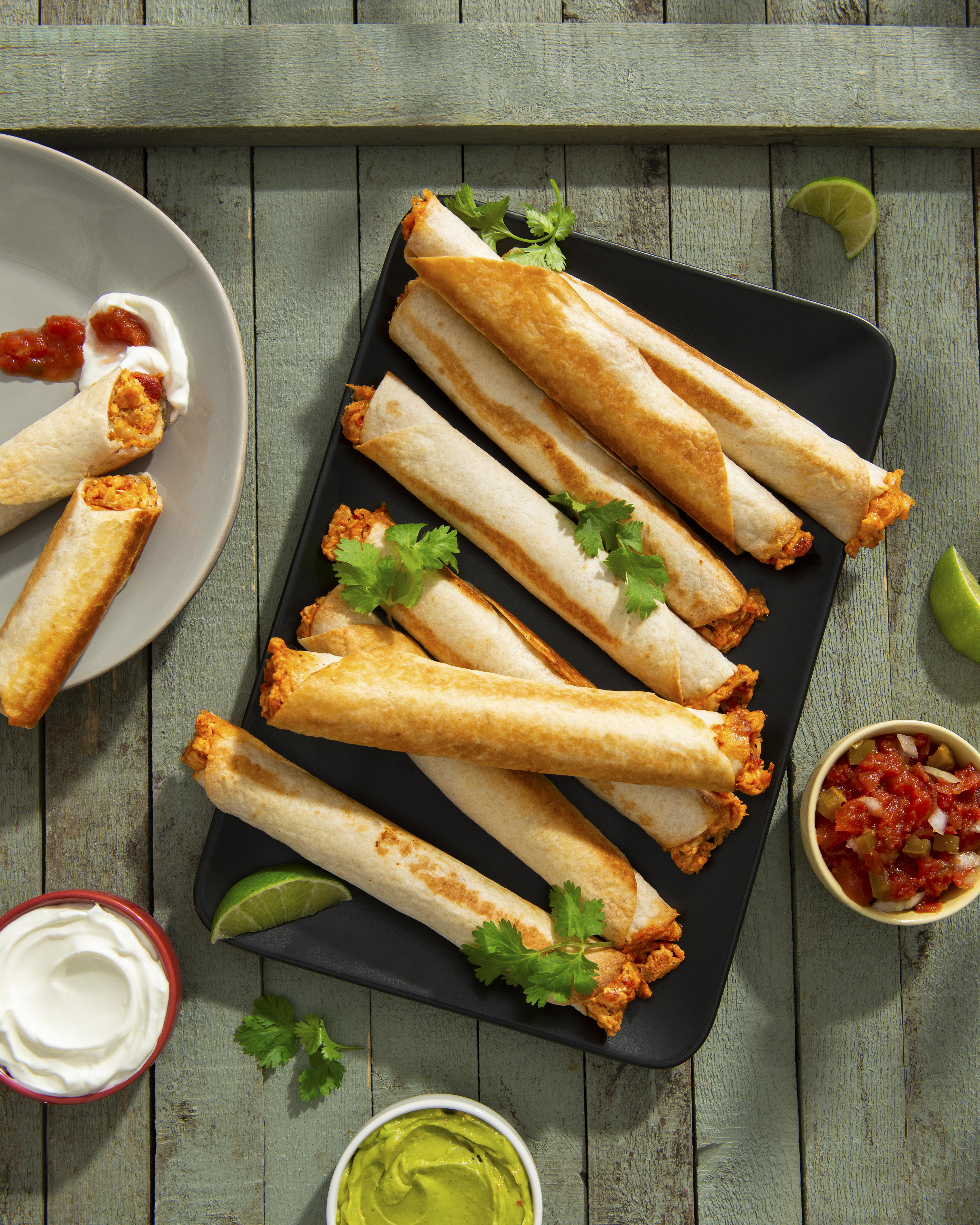 Taquitos au poulet croustillant
