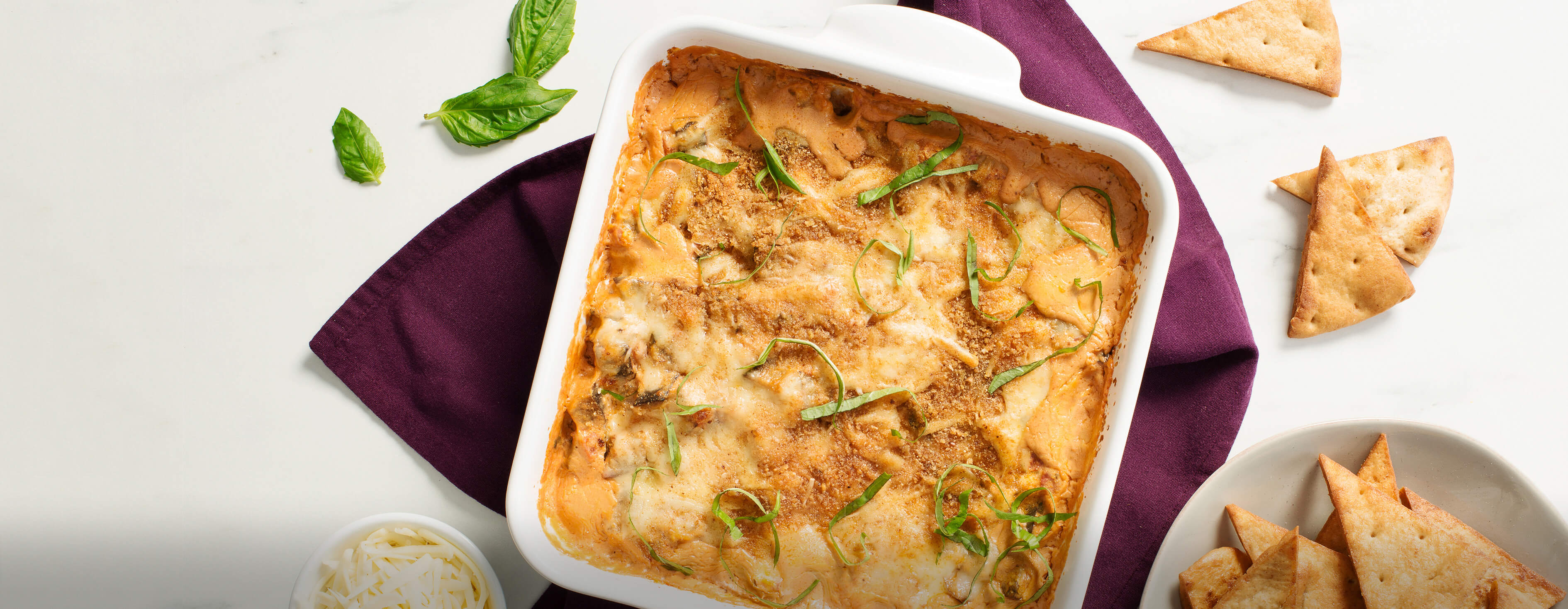 Trempette d’aubergine au fromage Parmesan