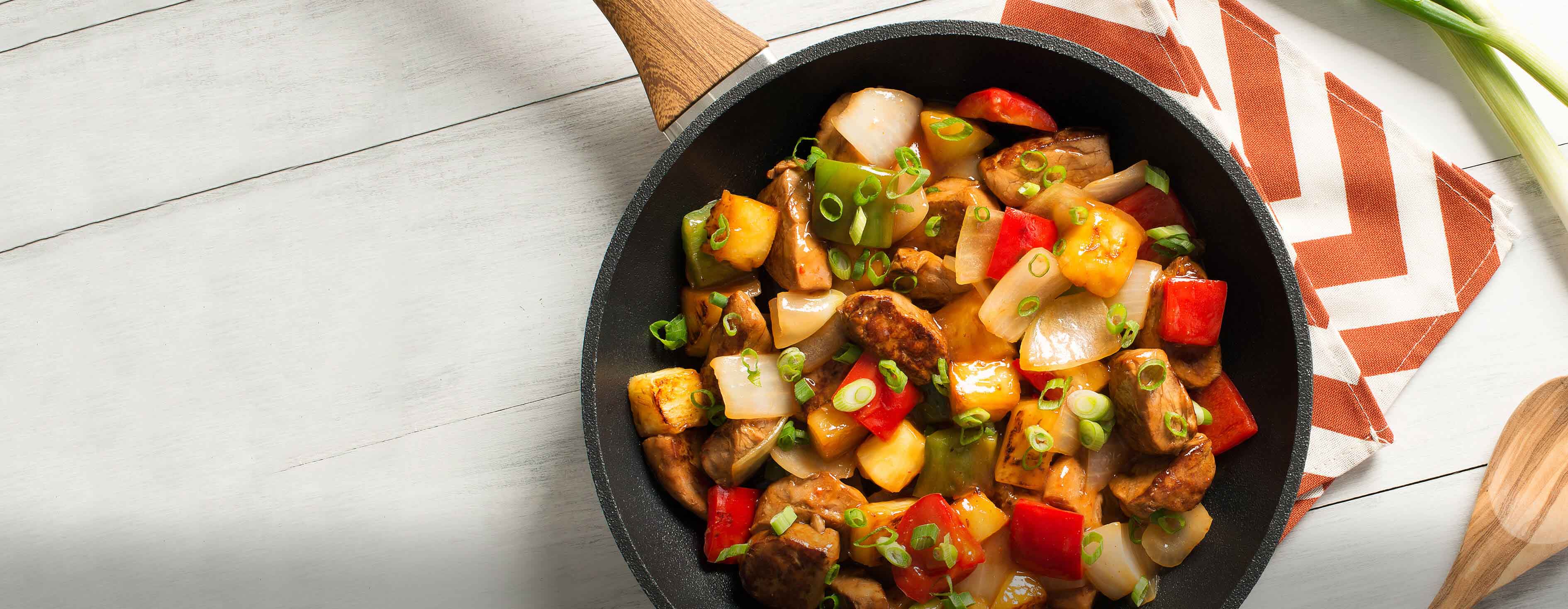 Sauté de porc aigre-doux