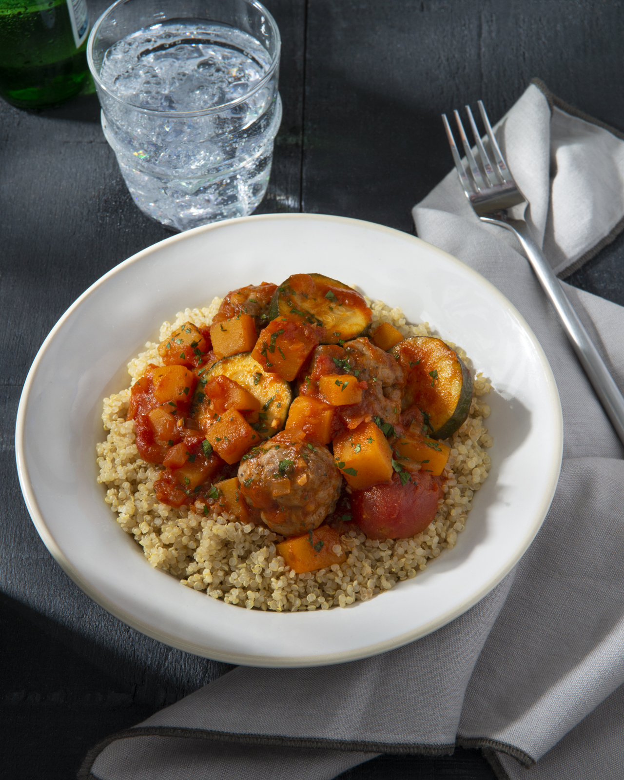 Easy North African-Inspired Sausage Meatball Stew