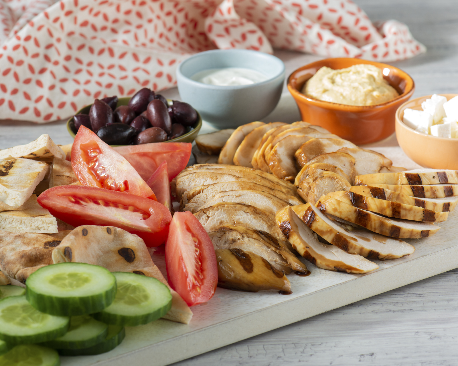 Grilled Greek Chicken with Pitas