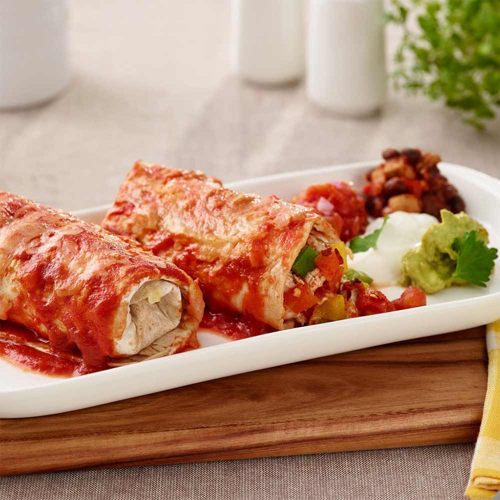 Spicy Chicken Enchiladas with Tomato and Oregano