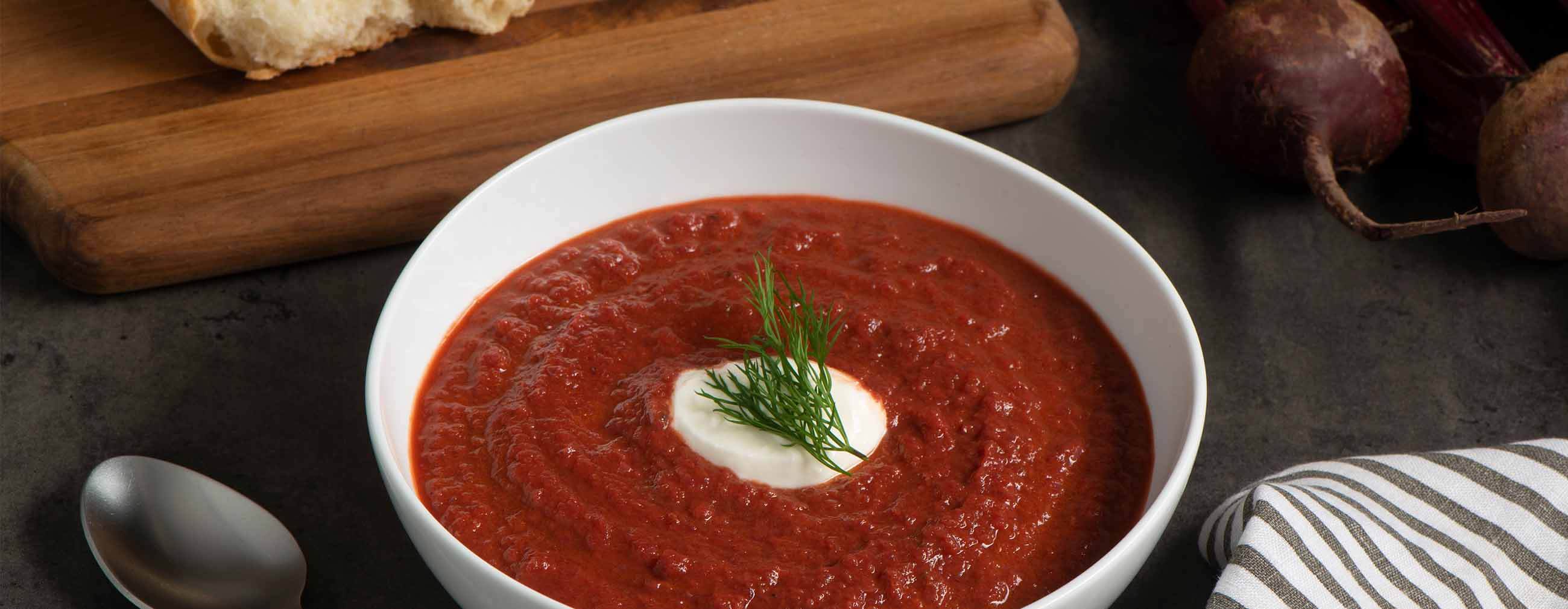 Roasted Beet and Tomato Borscht