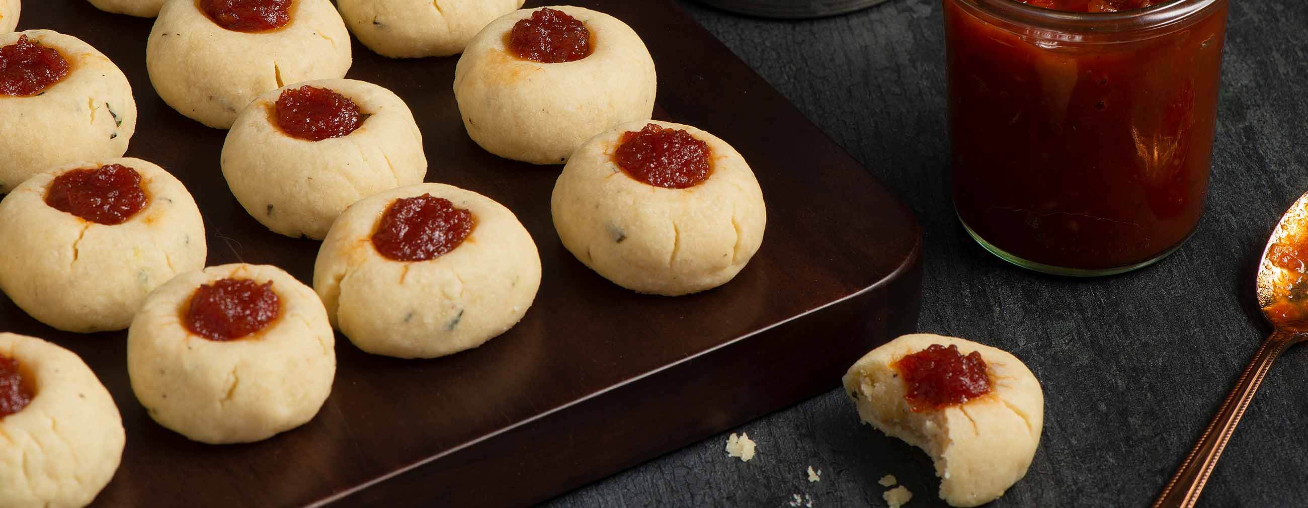 Sablés savoureux à la confiture
