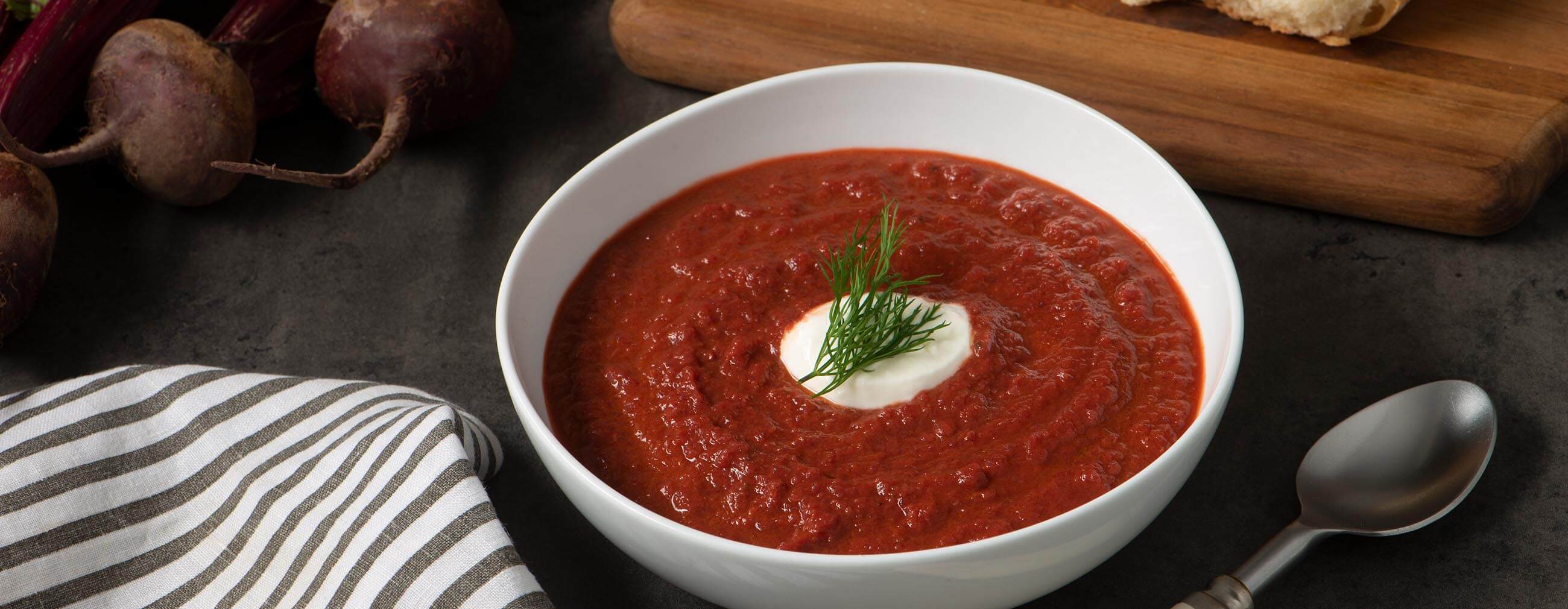 Roasted Beet and Tomato Borscht