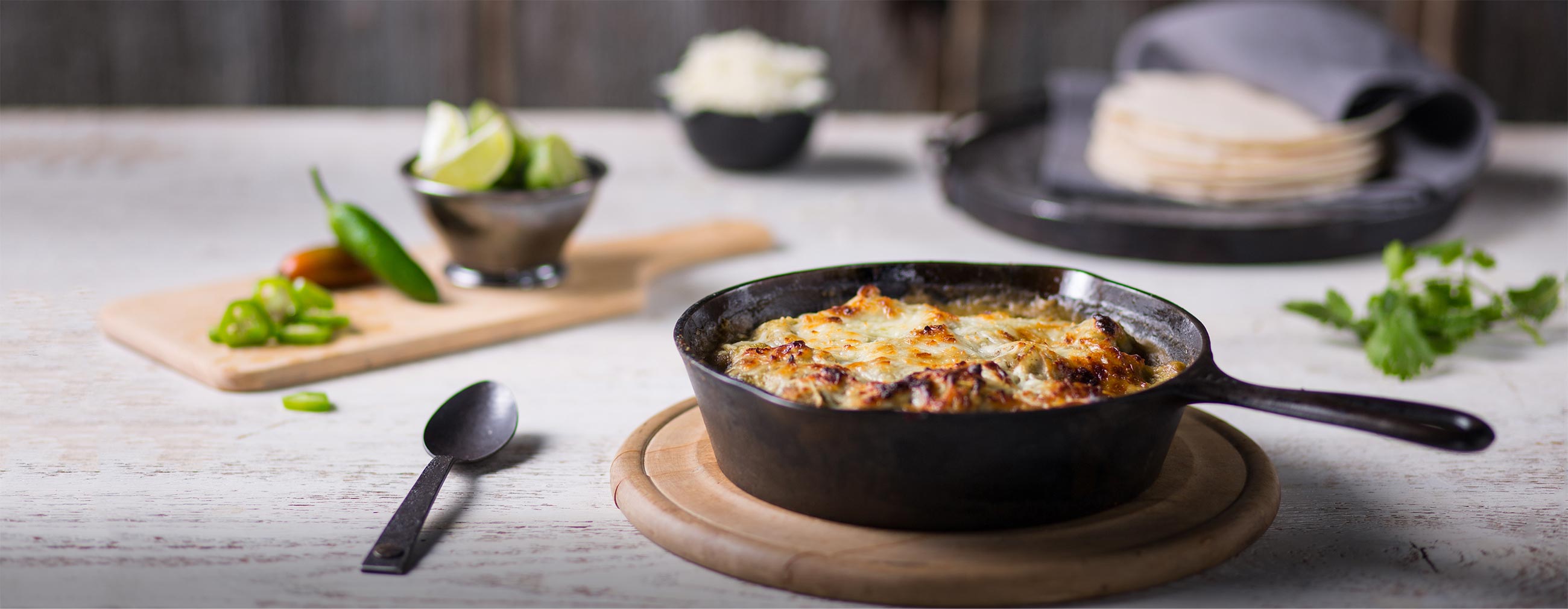 Chicken Enchilada Verde Skillet