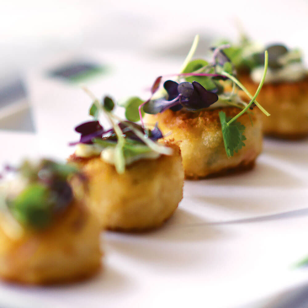 Mini Crabless Cake With Remoulade