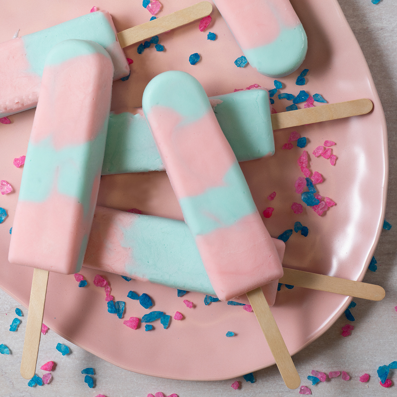Sucettes de pouding de licorne